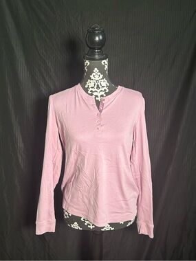 L.L. Bean Dusty Pink Long-Sleeve Henley